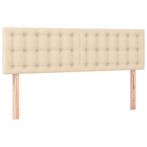 Krevet s oprugama i madracem krem 140x200 cm od tkanine - Krema 140 x 200 cm gumbi Cijena