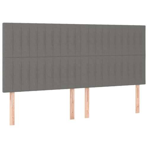 Okvir kreveta s oprugama i madrac svjetlosivi 160x200cm tkanina - Tamno siva 160 x 200 cm Okomite pruge Cijena
