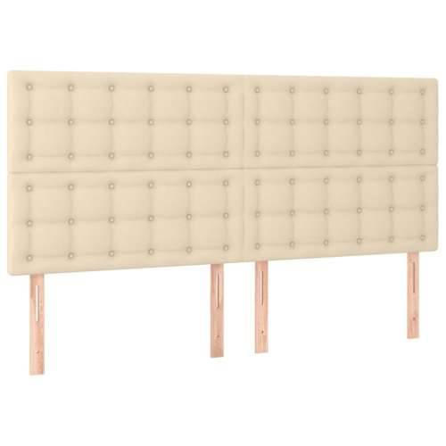 Krevet s oprugama i madracem krem 160x200 cm od tkanine - Krema 160 x 200 cm gumbi Cijena