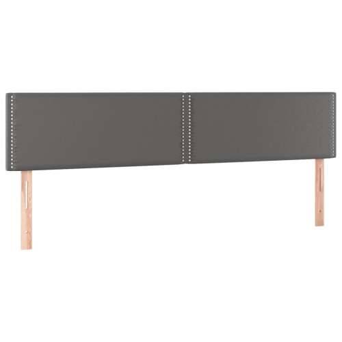 Krevet s oprugama i madracem sivi 180 x 200 cm od umjetne kože - Siva 180 x 200 cm Obično s čavlima Cijena