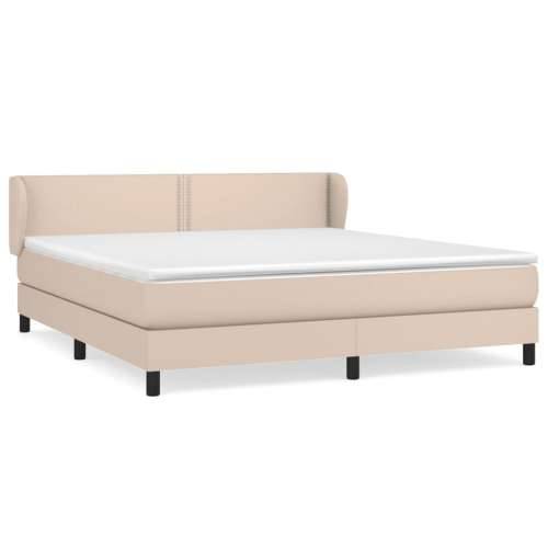 Krevet box spring s madracem cappuccino 180x200 cm umjetna koža - Boja cappuccina 180 x 200 cm Obično s čavlima Cijena