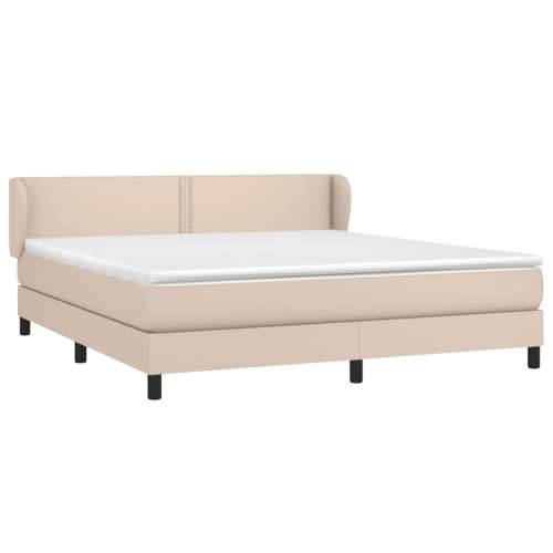 Krevet box spring s madracem cappuccino 180x200 cm umjetna koža - Boja cappuccina 180 x 200 cm Obično s čavlima Cijena