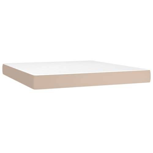 Krevet box spring s madracem cappuccino 180x200 cm umjetna koža - Boja cappuccina 180 x 200 cm Obično s čavlima Cijena