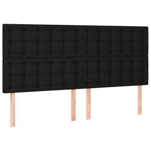 Krevet s oprugama i madracem crni 180x200 cm od tkanine - Crna 180 x 200 cm gumbi Cijena