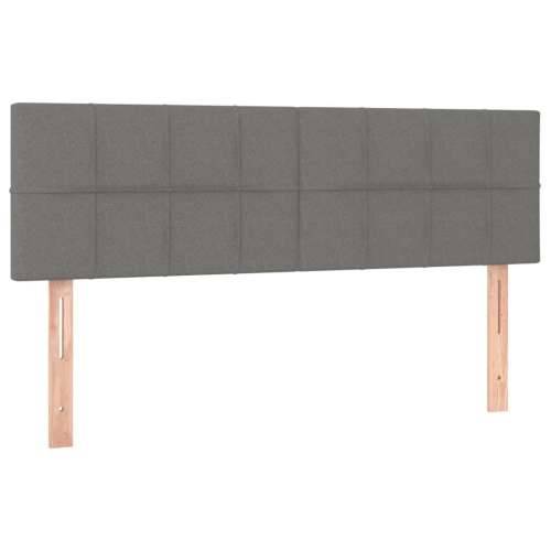 Okvir kreveta s oprugama i madrac svjetlosivi 140x200cm tkanina - Tamno siva 140 x 200 cm Blok s kvadratima Cijena