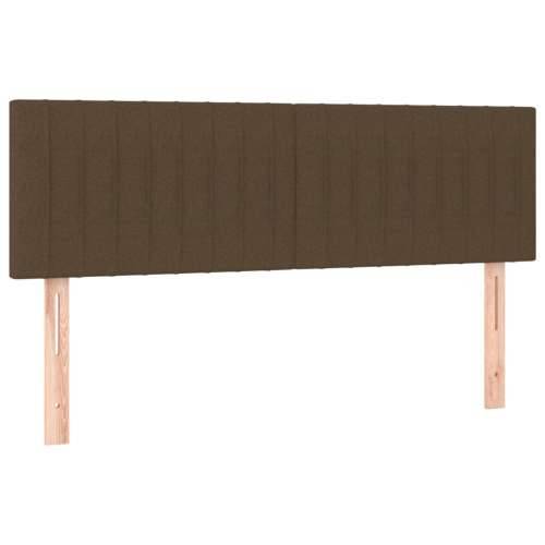 Krevet s oprugama i madracem tamnosmeđi 140x200 cm tkanina - Tamno smeđa 140 x 200 cm Okomite pruge Cijena