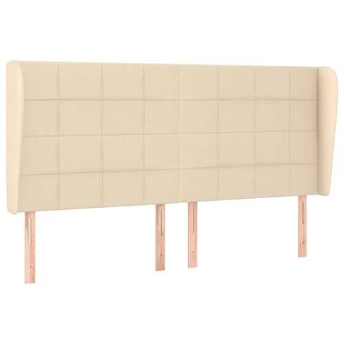 Krevet s oprugama i madracem krem 160x200 cm od tkanine - Krema 160 x 200 cm Blok s kvadratima Cijena