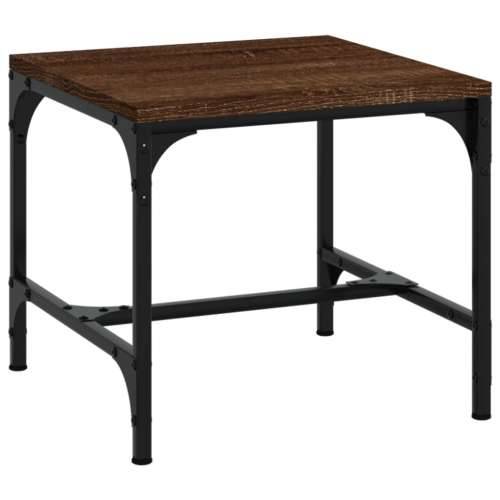 Bočni stolić smeđa boja hrasta 40x40x35 cm konstruirano drvo Cijena