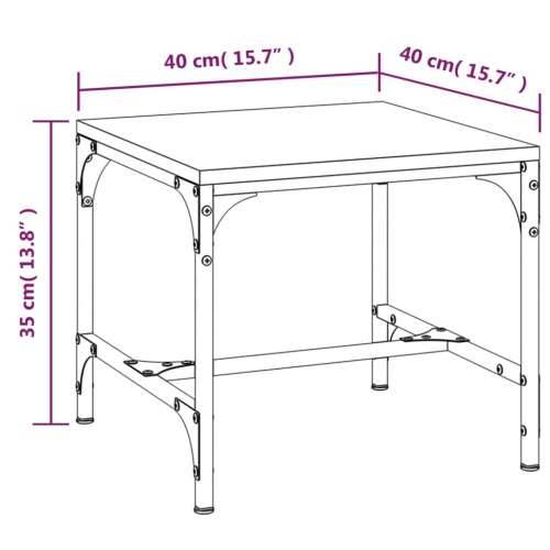 Bočni stolić smeđa boja hrasta 40x40x35 cm konstruirano drvo Cijena