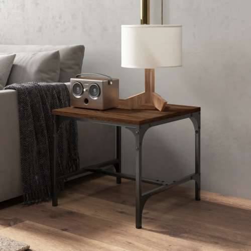 Stolić za kavu Smeđa hrasta 50x50x35 cm od konstruirano drvo Cijena