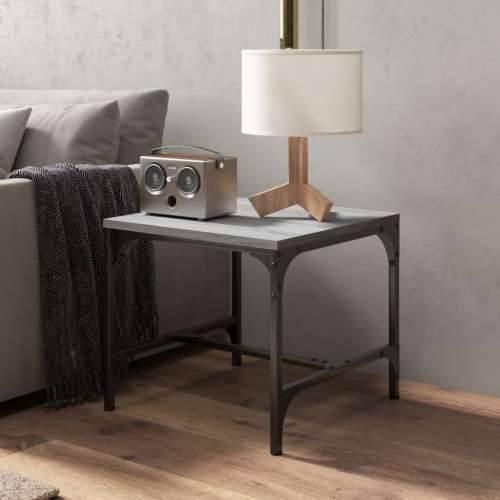 Bočni stolić boja sivog hrasta 40x40x35 cm konstruirano drvo Cijena