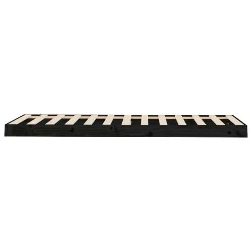 Okvir kreveta crni 75 x 190 cm mali od masivne borovine - Crna 75 x 190 cm Cijena
