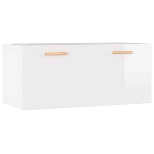 Zidni ormarić sjajni bijeli 80 x 35 x 36,5 cm konstruirano drvo - Visoko sjajno bijela 1 Cijena