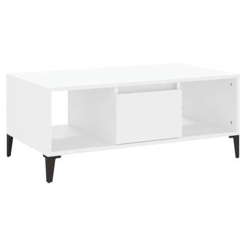 Stolić za kavu bijeli 90 x 50 x 36,5 cm od konstruiranog drva - Bijela 1 Cijena