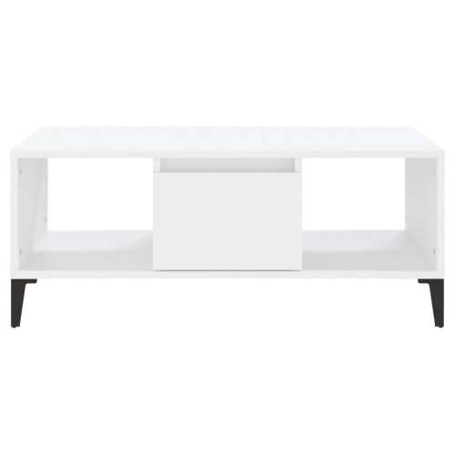 Stolić za kavu bijeli 90 x 50 x 36,5 cm od konstruiranog drva - Bijela 1 Cijena
