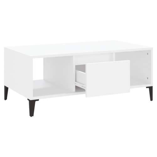 Stolić za kavu bijeli 90 x 50 x 36,5 cm od konstruiranog drva - Bijela 1 Cijena