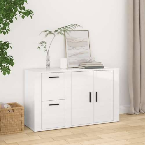 Komoda sjajna bijela 100 x 33 x 59,5 cm od konstruiranog drva - Visoko sjajno bijela 1 Cijena
