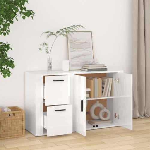 Komoda sjajna bijela 100 x 33 x 59,5 cm od konstruiranog drva - Visoko sjajno bijela 1 Cijena