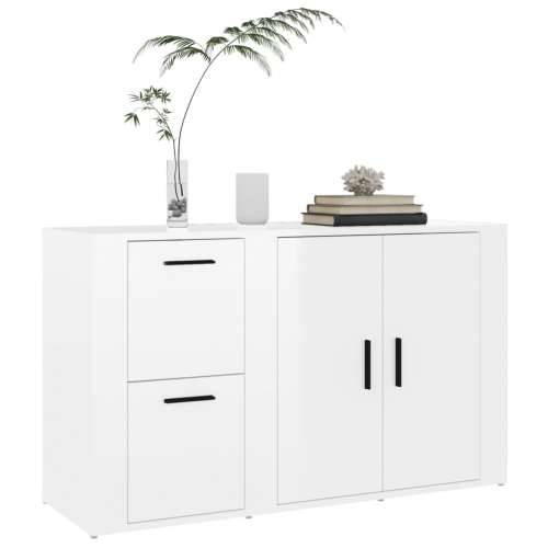 Komoda sjajna bijela 100 x 33 x 59,5 cm od konstruiranog drva - Visoko sjajno bijela 1 Cijena