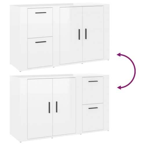 Komoda sjajna bijela 100 x 33 x 59,5 cm od konstruiranog drva - Visoko sjajno bijela 1 Cijena