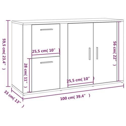 Komoda sjajna bijela 100 x 33 x 59,5 cm od konstruiranog drva - Visoko sjajno bijela 1 Cijena