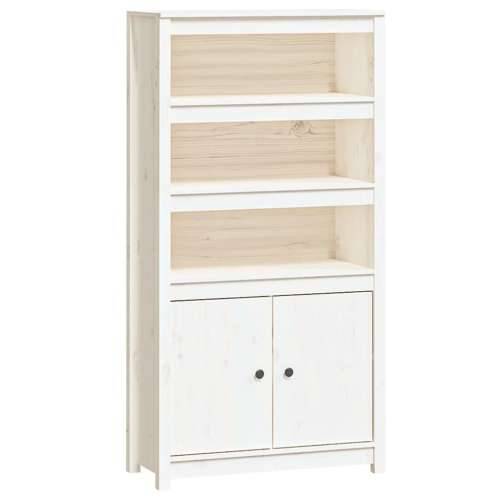Visoka komoda bijela 80 x 35 x 154 cm od masivne borovine - Bijela 1 Cijena