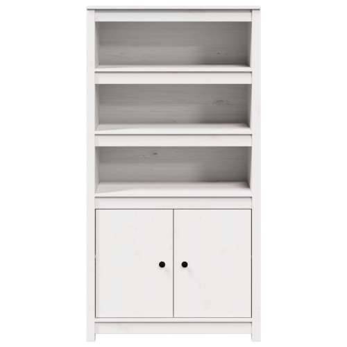 Visoka komoda bijela 80 x 35 x 154 cm od masivne borovine - Bijela 1 Cijena