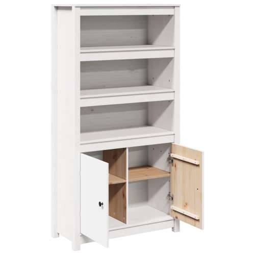 Visoka komoda bijela 80 x 35 x 154 cm od masivne borovine - Bijela 1 Cijena