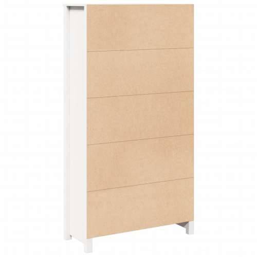 Visoka komoda bijela 80 x 35 x 154 cm od masivne borovine - Bijela 1 Cijena