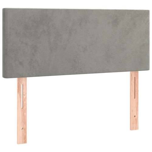 Box spring krevet s madracem svjetlosivi 100x200 cm baršunasti - Svjetlosiva 100 x 200 cm Gladak dizajn Cijena