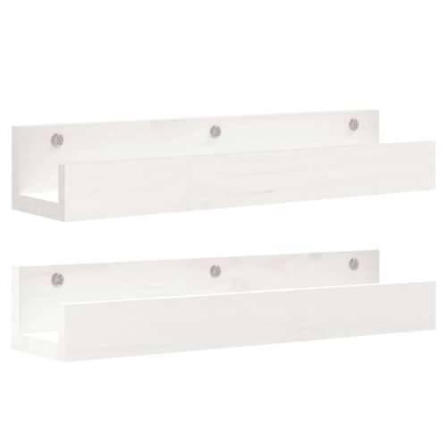 Zidne police 2 kom bijele 50 x 12 x 9 cm od masivne borovine - Bijela 50 x 12 x 9 cm 1 Cijena