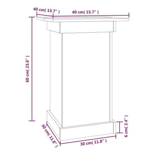 Stalak za cvijeće sivi 40 x 40 x 60 cm od masivne borovine - Siva 40 x 40 x 60 cm 1 Cijena