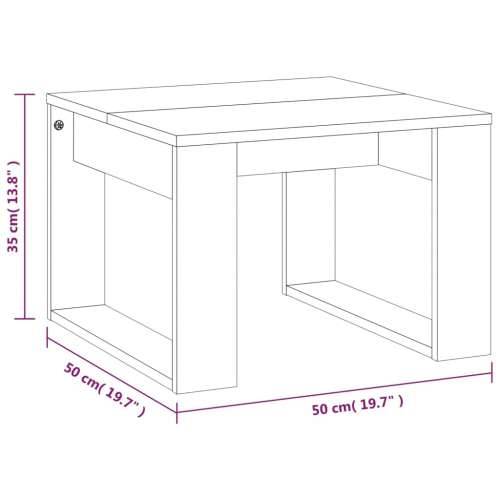 Bočni stolić smeđa boja hrasta 50x50x35 cm konstruirano drvo - Smeđi hrast 50 x 50 cm 1 Cijena