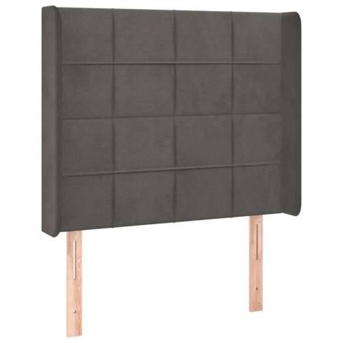 LED uzglavlje tamnosivo 93x16x118/128 cm baršunasto - Tamno siva 93 x 16 x 118/128 cm 1 Cijena