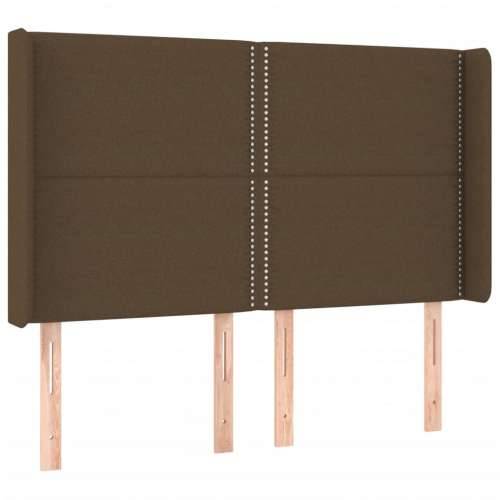 LED uzglavlje tamnosmeđe 147x16x118/128 cm od tkanine - Tamno smeđa 147 x 16 x 118/128 cm 1 Cijena