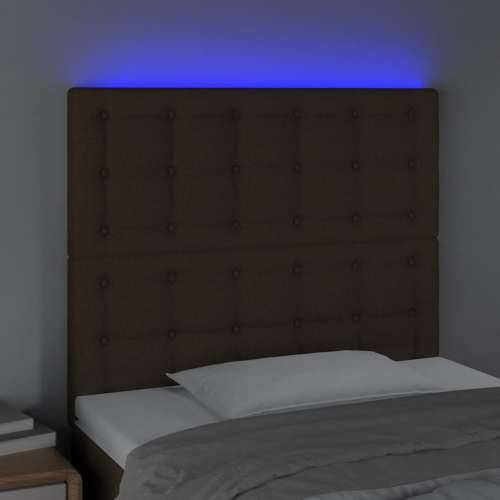 LED uzglavlje tamnosmeđe 80x5x118/128 cm od tkanine - Tamno smeđa 80 x 5 x 118/128 cm 1 Cijena