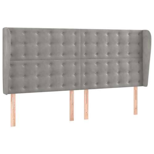 Krevet box spring s madracem LED svjetlosivi 160x200 cm baršun - Svjetlosiva 160 x 200 cm gumbi Cijena