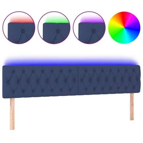 LED uzglavlje plavo 200 x 7 x 78/88 cm od tkanine - Plava 200 x 7 x 78/88 cm 1 Cijena