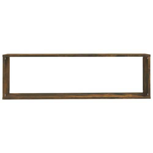 Kockaste zidne police 2 kom boja hrasta 100 x 15 x 30 cm drvene - Dimljeni hrast 2 1 Cijena