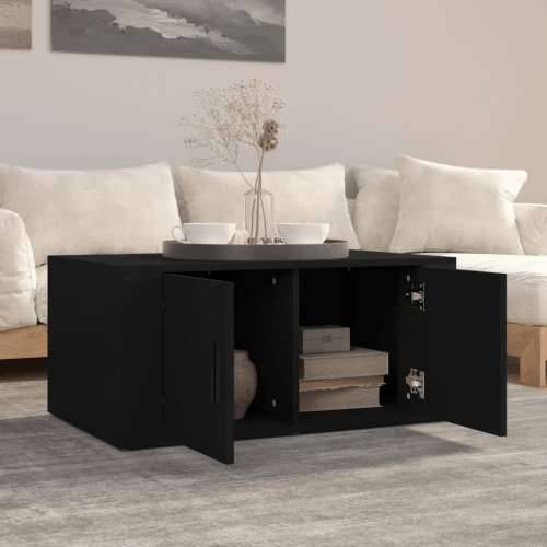 Stolić za kavu crni 80 x 50 x 36 cm od konstruiranog drva - Crna 1 Cijena