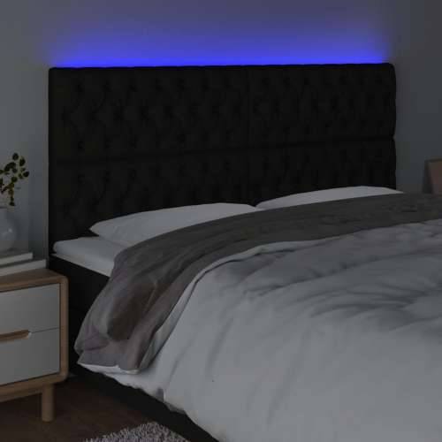 LED uzglavlje crno 180x7x118/128 cm od tkanine - Crna 180 x 7 x 118/128 cm 1 Cijena