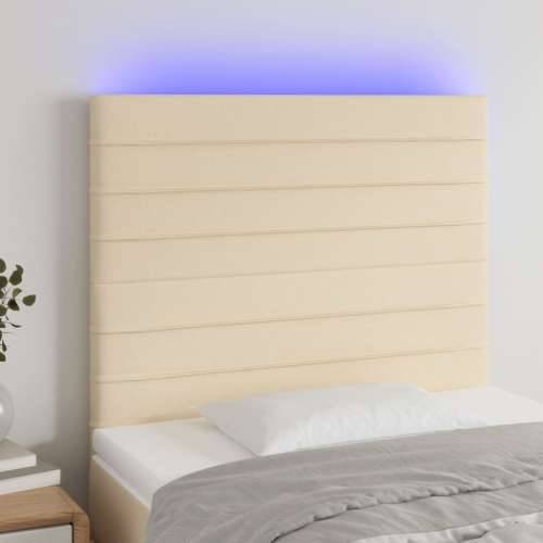 LED uzglavlje krem 90x5x118/128 cm od tkanine - Krema 90 x 5 x 118/128 cm 1 Cijena