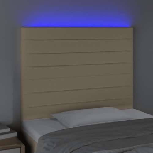 LED uzglavlje krem 90x5x118/128 cm od tkanine - Krema 90 x 5 x 118/128 cm 1 Cijena