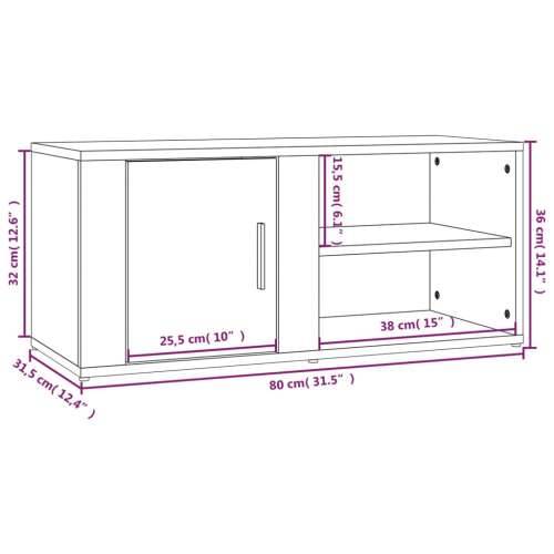 TV ormarići 2 kom boja sivog hrasta sonome 80x31,5x36 cm drveni - Sivi hrast sonoma 2 Cijena
