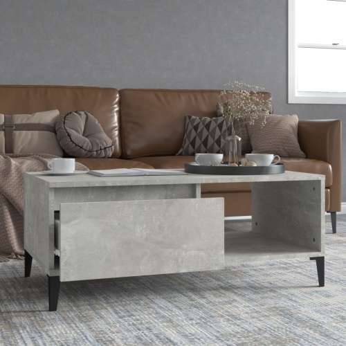 Stolić za kavu boja betona 90x50x36,5 cm konstruirano drvo - Beton siva 1 Cijena