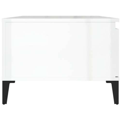 Stolić za kavu sjajni bijeli 90x50x36,5 cm konstruirano drvo - Visoko sjajno bijela 1 Cijena