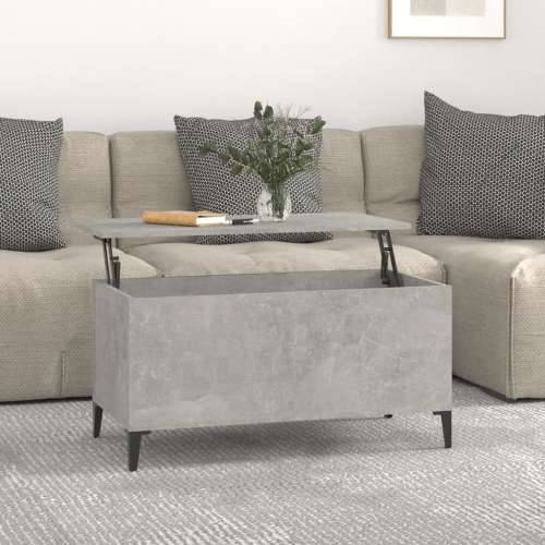 Stolić za kavu siva boja betona 90x44,5x45 cm konstruirano drvo - Beton siva 1 90 cm Cijena