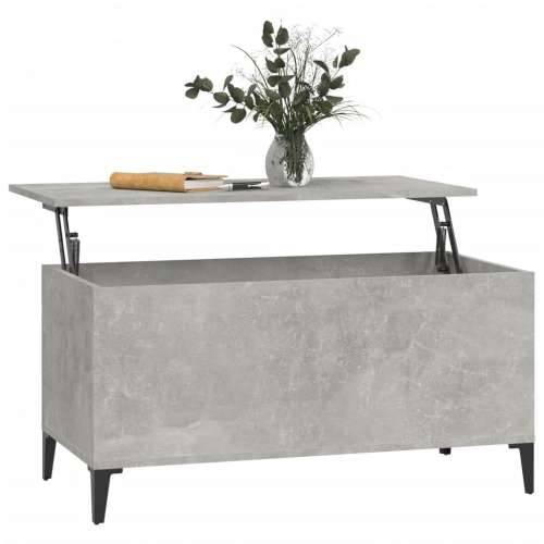 Stolić za kavu siva boja betona 90x44,5x45 cm konstruirano drvo - Beton siva 1 90 cm Cijena