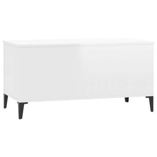 Stolić za kavu sjajni bijeli 90x44,5x45 cm konstruirano drvo - Visoko sjajno bijela 1 90 cm Cijena