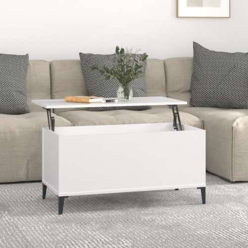 Stolić za kavu bijeli 90 x 44,5 x 45 cm od konstruiranog drva - Bijela 1 90 cm Cijena